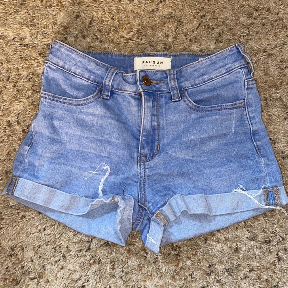 pacsun light jean shorts